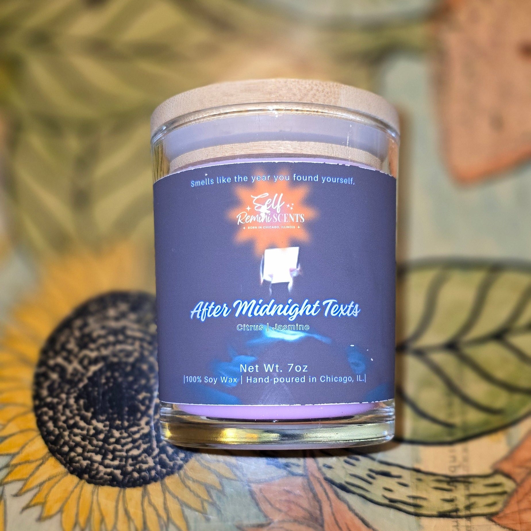 After Midnight Texts Candle
