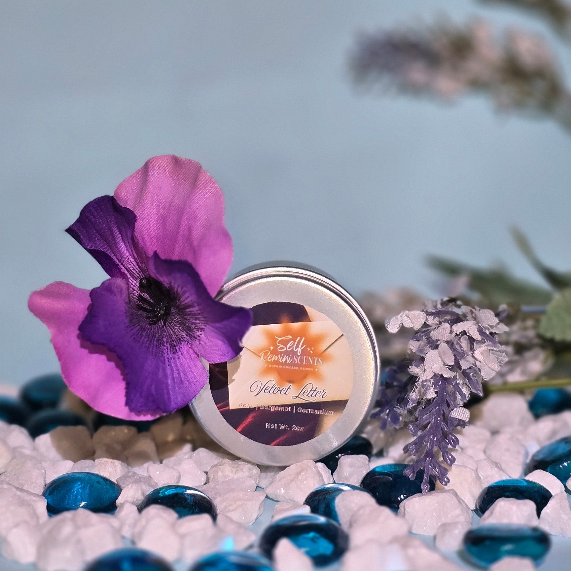 2oz Candle Velvet Letter