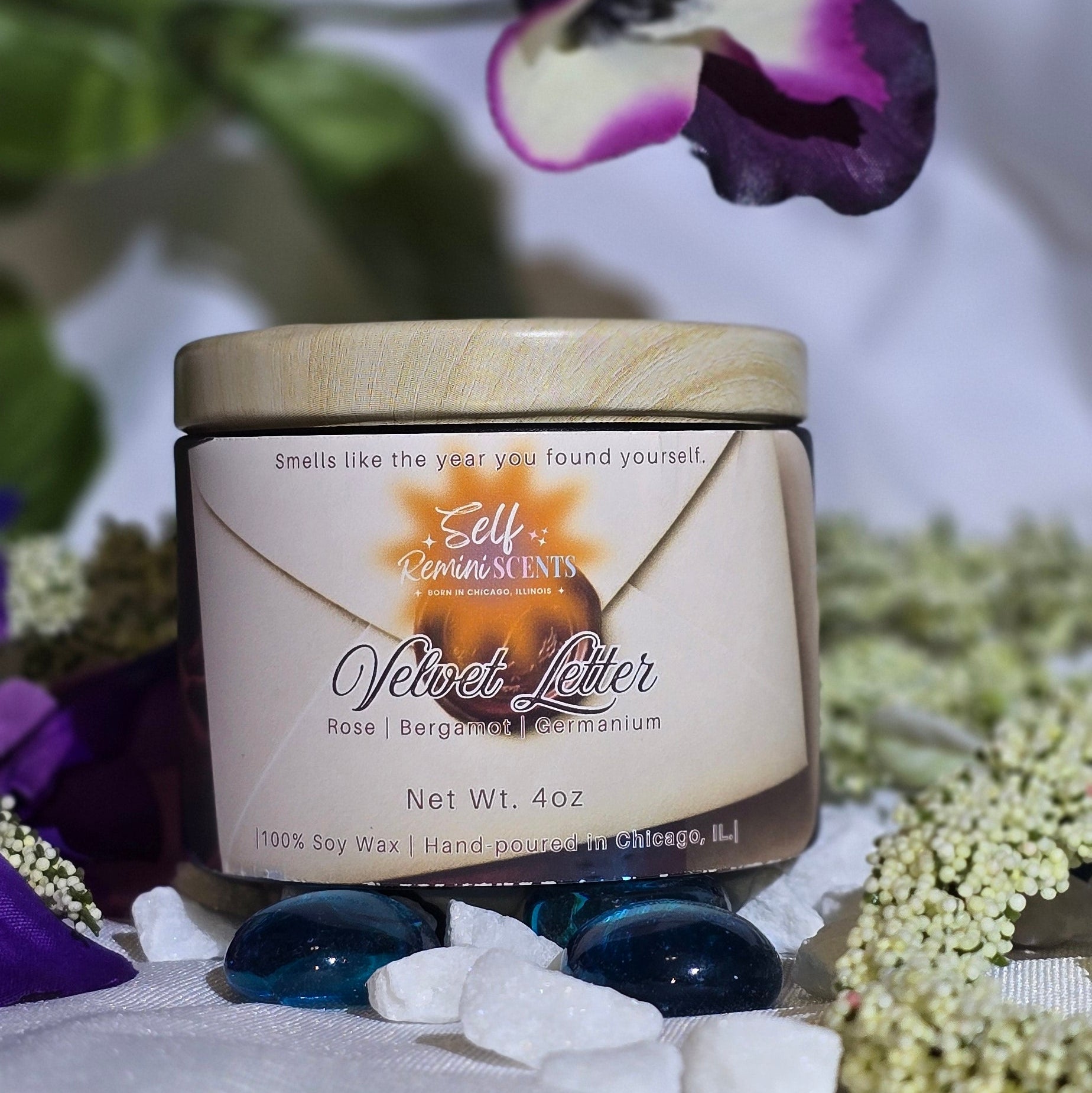 Velvet Letter Candle