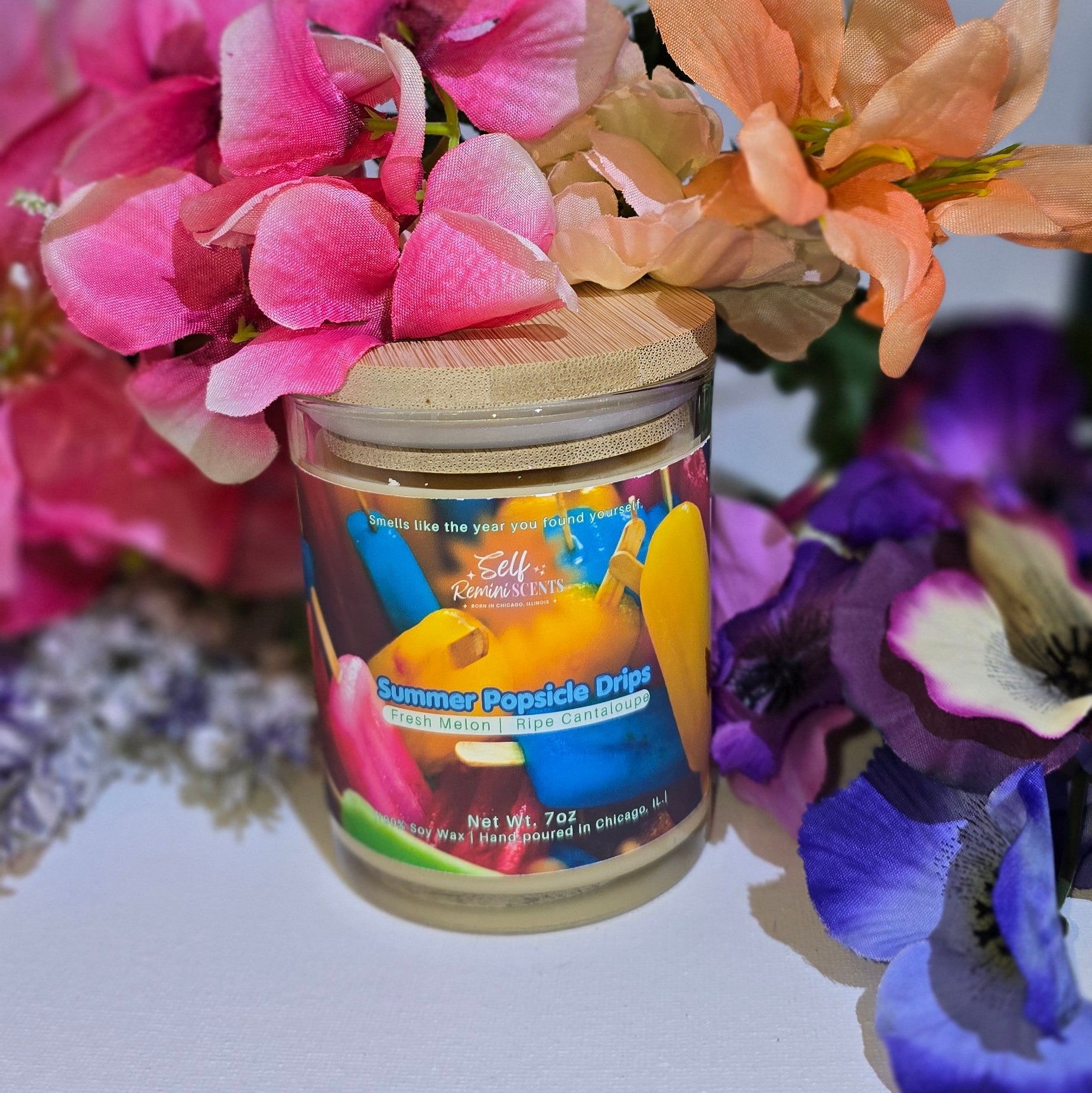 Summer Popsicle Drips Candle